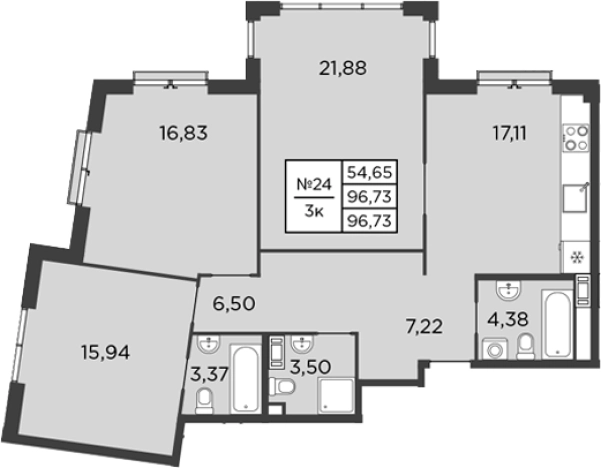 Купить трехкомнатную квартиру у метро Площадь Восстания в Санкт-Петербурге. Вариант № 4161903, 0, площадь -  квм, цена 53984000 рублей