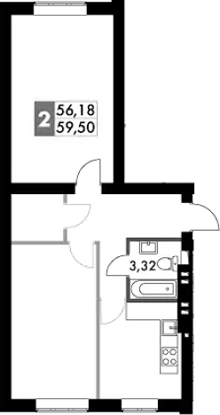 Купить квартиру со свободной планировкой в новостройках в Московской области. Вариант № 96776, 0, площадь -  квм, цена 10745880 рублей