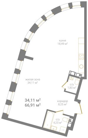 Купить квартиру в новостройках в ЖК КМ Дом на Барминской в Нижнем Новгороде. Вариант № 94295, 0, площадь -  квм, цена 20807200 рублей