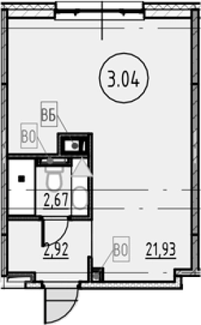 Купить Студию в новостройках у метро Обухово в Санкт-Петербурге. Вариант № 4163128, 0, площадь -  квм, цена 6447241 рублей