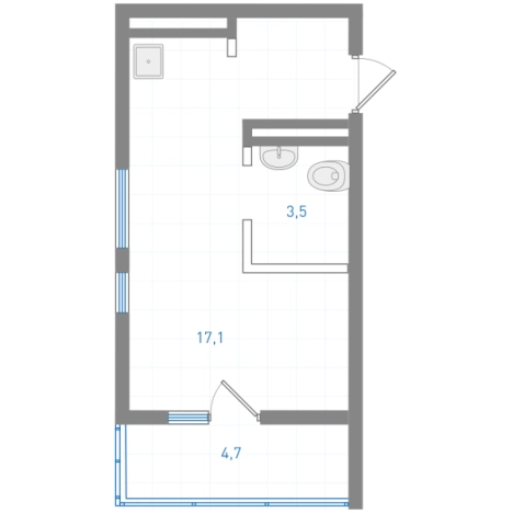 Купить Студию в Хабаровске. Вариант № 783013, 0, площадь - квм, цена 5130950 рублей