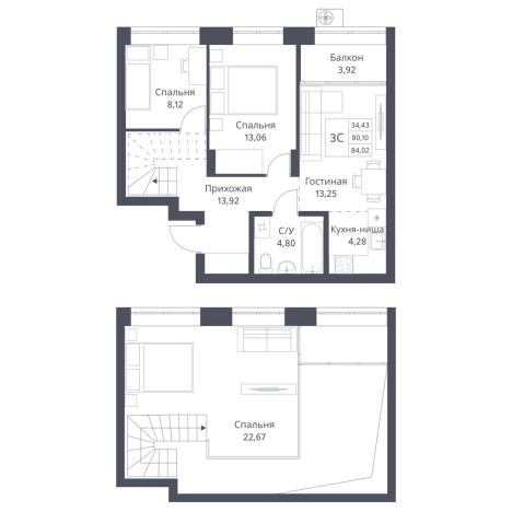 Купить трехкомнатную квартиру на улице Игарская в Новосибирске. Вариант № 10058145, 0, площадь -  квм, цена 12566000 рублей