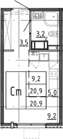 Купить квартиру в новостройках в ЖК Ручьи 2 в Санкт-Петербурге. Вариант № 7604668, 0, площадь -  квм, цена 4262346 рублей