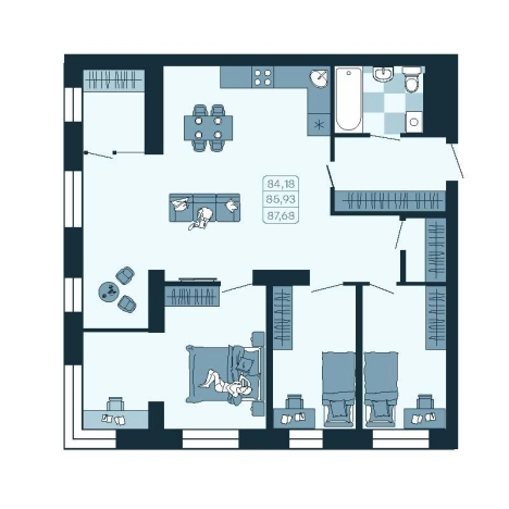 Купить четырехкомнатную квартиру в Приморском крае. Вариант № 5460155, 0, площадь -  квм, цена 14960413 рублей