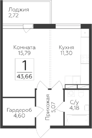 Купить однокомнатную квартиру в ЖК Финский квартал в Ленинградской области. Вариант № 9630379, 0, площадь -  квм, цена 6084894 рублей