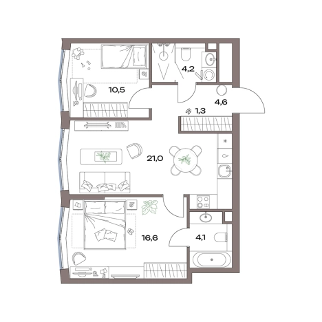 Купить трехкомнатную квартиру у метро Яхромская в Москве. Вариант № 881403, 0, площадь -  квм, цена 27952473 рублей