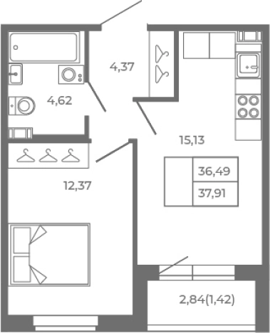 Купить двухкомнатную квартиру на улице Заречная в Сертолове. Вариант № 6962852, 0, площадь -  квм, цена 7771550 рублей