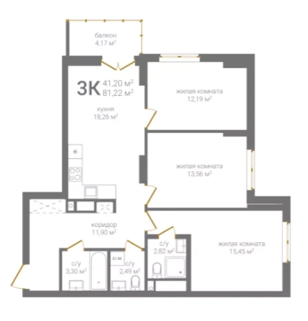 Купить квартиру в новостройках в ЖК Тимирязевский, 2 очередь в Нижнем Новгороде. Вариант № 98650, 0, площадь -  квм, цена 20223780 рублей