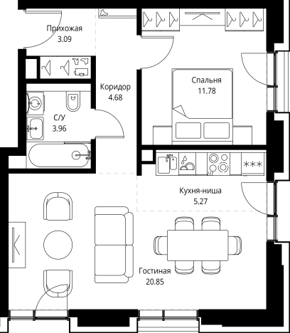 Купить квартиру у метро ВДНХ в Москве. Вариант № 10613524, 0, площадь - квм, цена 36016491 рублей