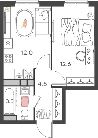 Купить однокомнатную квартиру на улице Германа Лопатина в Нижнем Новгороде. Вариант № 818868, 0, площадь -  квм, цена 5587640 рублей