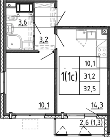 Купить квартиру в новостройках в ЖК Ручьи 2 в Санкт-Петербурге. Вариант № 7604474, 0, площадь -  квм, цена 7247337 рублей