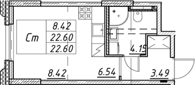 Купить Студию в ЖК Цивилизация на Неве в Санкт-Петербурге. Вариант № 7850409, 0, площадь -  квм, цена 7828391 рублей