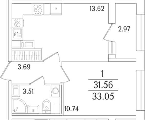 Купить двухкомнатную квартиру в районе Калининский в Санкт-Петербурге. Вариант № 6232592, 0, площадь -  квм, цена 12596838 рублей