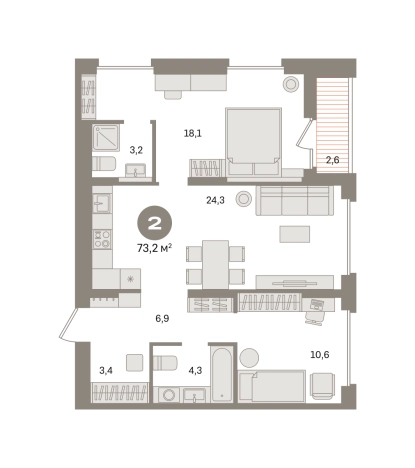Купить двухкомнатную квартиру в ЖК Первый квартал. Вторая очередь в Московской области. Вариант № 8538979, 0, площадь -  квм, цена 13180000 рублей