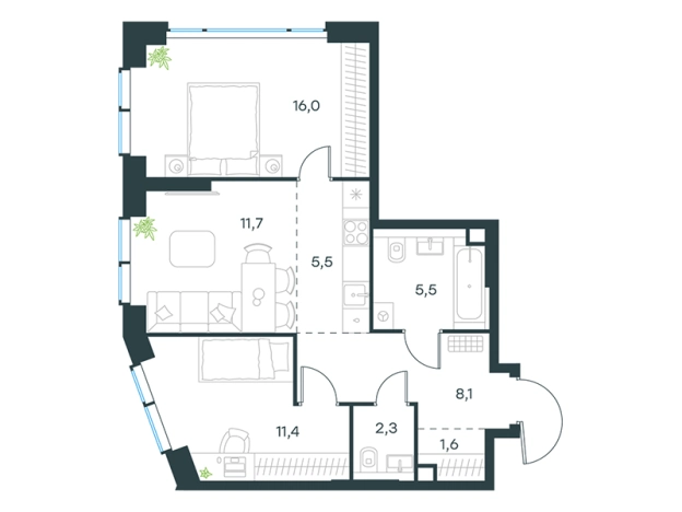Купить трехкомнатную квартиру в новостройках на улице Мичуринский проспект в Москве. Вариант № 1450966, 0, площадь -  квм, цена 43036669 рублей