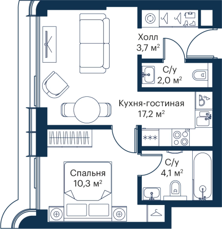 Купить квартиру в ЖК City Bay в Москве. Вариант № 1274380, 0, площадь -  квм, цена 19724779 рублей