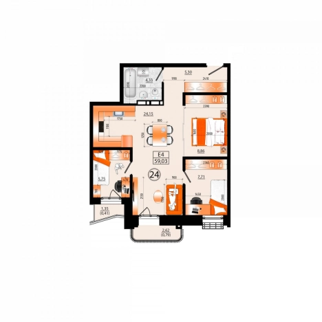 Купить четырехкомнатную квартиру в Приморском крае. Вариант № 6057921, 0, площадь -  квм, цена 12986600 рублей