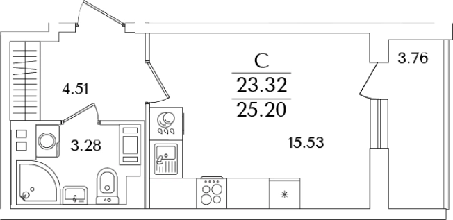 Купить Студию в новостройках в районе Красносельский в Санкт-Петербурге. Вариант № 6712868, 0, площадь -  квм, цена 8209046 рублей