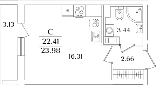 Купить Студию в новостройках в районе Красносельский в Санкт-Петербурге. Вариант № 6713022, 0, площадь -  квм, цена 7789090 рублей