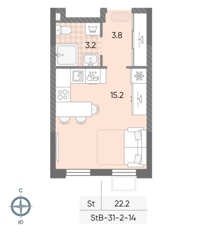 Купить Студию в районе Солнцево в Москве. Вариант № 8182750, 0, площадь -  квм, цена 9093830 рублей