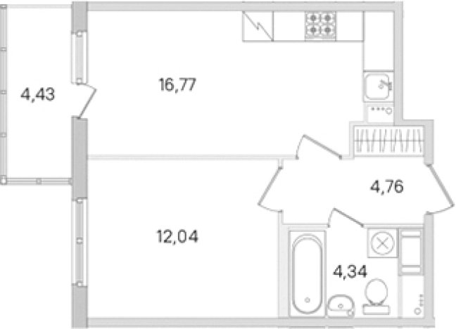 Купить двухкомнатную квартиру в новостройках у метро Проспект Большевиков в Ленинградской области. Вариант № 8488631, 0, площадь - квм, цена 6747980 рублей