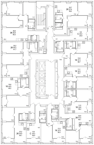 Купить однокомнатную квартиру в ЖК Анкудиновский Парк в Нижегородской области. Вариант № 112649, 1, площадь -  квм, цена 5526800 рублей