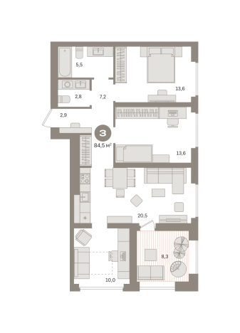 Купить квартиру в районе Нижегородский в Москве. Вариант № 8856238, 0, площадь -  квм, цена 31610000 рублей