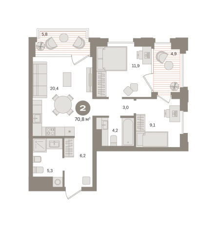 Купить двухкомнатную квартиру у метро Фонвизинская в Москве. Вариант № 8625324, 0, площадь -  квм, цена 31440000 рублей