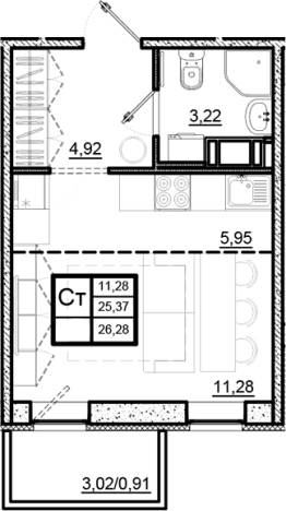 Купить Студию в новостройках на улице Гаражный проезд в Ленинградской области. Вариант № 7783648, 0, площадь -  квм, цена 5500000 рублей