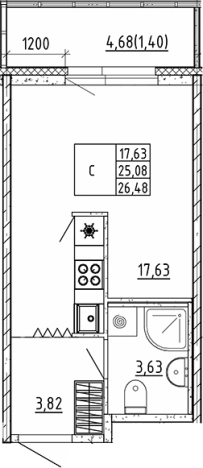 Купить квартиру в ЖК Up квартал Воронцовский в Мурине. Вариант № 8225629, 0, площадь -  квм, цена 4622878 рублей