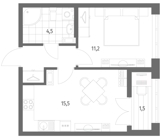 Купить однокомнатную квартиру в новостройках на улице бульвар Белых Ночей в Ленинградской области. Вариант № 8336428, 0, площадь -  квм, цена 6466000 рублей