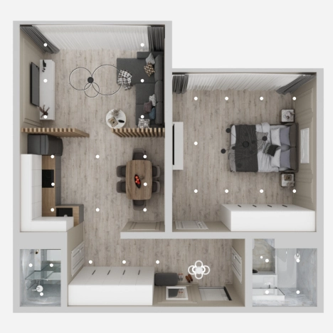 Купить двухкомнатную квартиру на улице Батумское шоссе в Краснодарском крае. Вариант № 21603, 8, площадь -  квм, цена 16900000 рублей