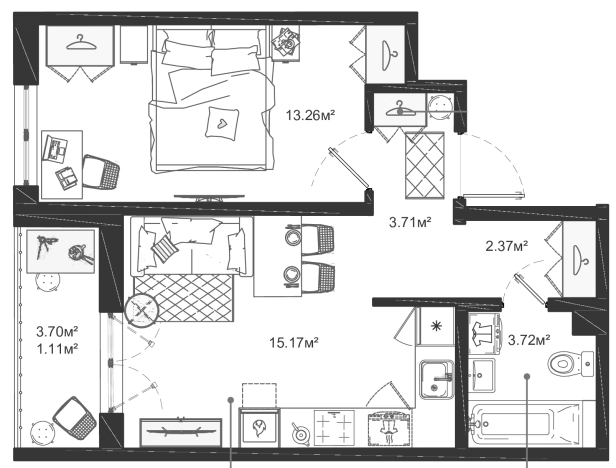 Купить квартиру в новостройках на улице Большая Балтийская в Ленинградской области. Вариант № 114724, 0, площадь -  квм, цена 9680079 рублей