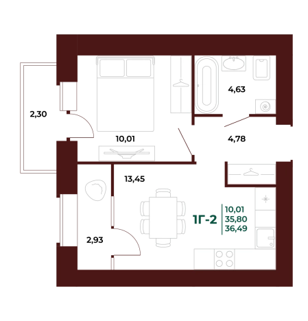 Купить однокомнатную квартиру в новостройках в ЖК Жилой комплекс "Арбери" в Пензе. Вариант № 418756, 0, площадь -  квм, цена 5312800 рублей
