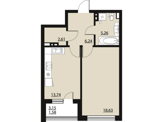 Купить квартиру в новостройках в ЖК Бунин в Воронеже. Вариант № 126048, 0, площадь -  квм, цена 7367193 рублей