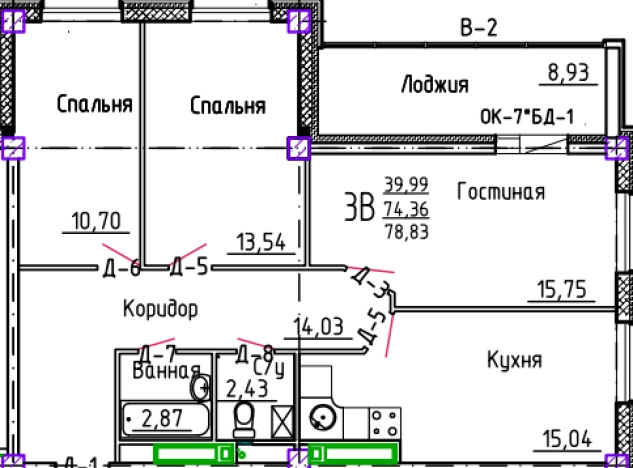 Купить трехкомнатную квартиру на улице Молодёжная в Республике Татарстан (татарстан). Вариант № 140189, 0, площадь -  квм, цена 14389588 рублей