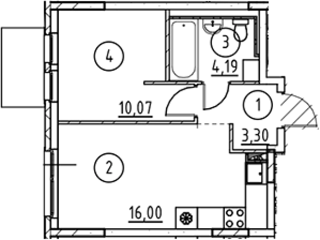 Купить двухкомнатную квартиру у метро Пролетарская в Ленинградской области. Вариант № 6900188, 0, площадь -  квм, цена 6507552 рублей