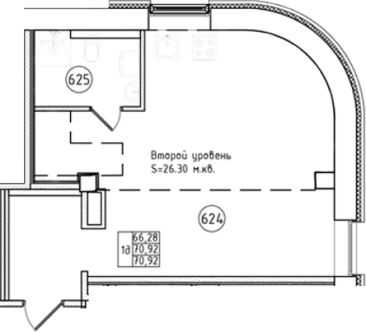 Купить Студию в ЖК Апарт-отель Фомин в Санкт-Петербурге. Вариант № 6230478, 0, площадь -  квм, цена 17131500 рублей