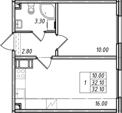 Купить двухкомнатную квартиру в новостройках у метро Проспект Большевиков в Ленинградской области. Вариант № 7599122, 0, площадь - квм, цена 4975981 рублей