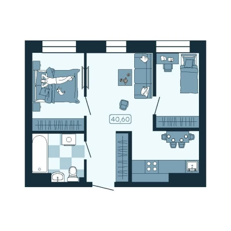 Купить двухкомнатную квартиру в новостройках в ЖК Соболь в Владивостоке. Вариант № 5460491, 0, площадь -  квм, цена 7320050 рублей