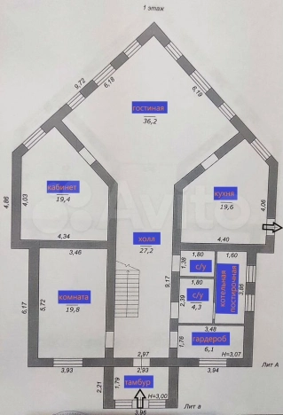 . Вариант № 41845, 36, площадь - 249.9 квм, цена 14290000 рублей