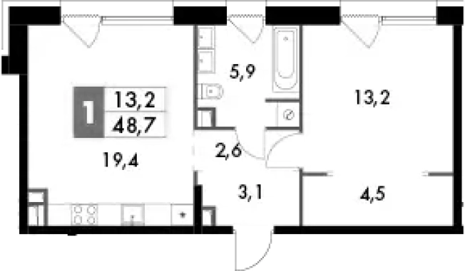 Купить двухкомнатную квартиру в новостройках на улице Снежная в Москве. Вариант № 9622583, 0, площадь - квм, цена 37299330 рублей