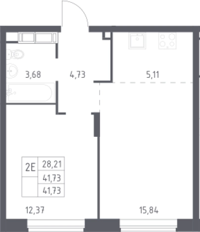 Купить двухкомнатную квартиру в новостройках на улице Проектируемый проезд № 6415 в Москве. Вариант № 102129, 0, площадь - квм, цена 7160900 рублей
