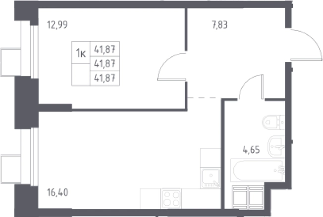 Купить двухкомнатную квартиру в ЖК Тропарево парк в Москве. Вариант № 3568556, 0, площадь -  квм, цена 10806636 рублей