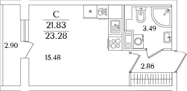 Купить Студию в новостройках в ЖК Кинопарк в Санкт-Петербурге. Вариант № 6713094, 0, площадь -  квм, цена 7773390 рублей