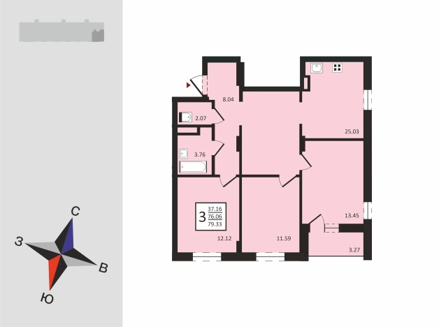 Купить квартиру в новостройках в ЖК Дом на Мира в Владимире. Вариант № 827255, 0, площадь -  квм, цена 9519600 рублей