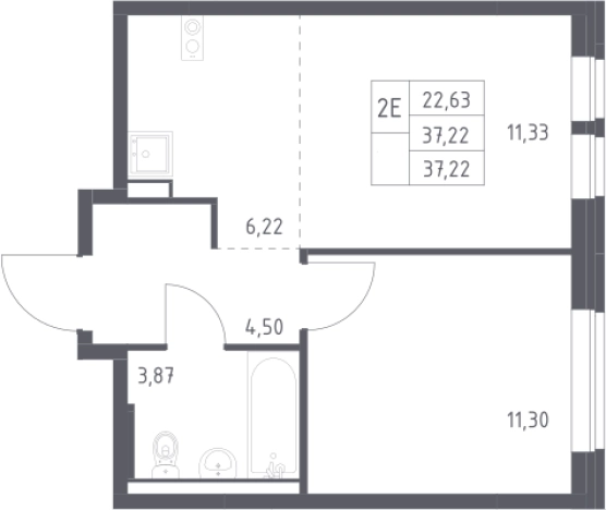 Купить однокомнатную квартиру на улице Неделина в Щёлкове. Вариант № 2384625, 0, площадь -  квм, цена 8743539 рублей
