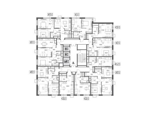 Купить квартиру у метро Бульвар Рокоссовского в Москве. Вариант № 866475, 0, площадь - квм, цена 17014202.0000 рублей