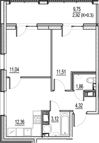 Купить квартиру в новостройках у метро Звёздная в Санкт-Петербурге. Вариант № 7979631, 0, площадь -  квм, цена 8410000 рублей