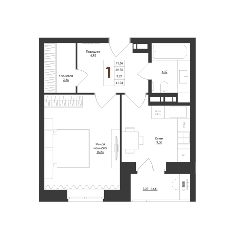 Купить квартиру в новостройках на улице Колледжская в Орле. Вариант № 98052, 0, площадь -  квм, цена 3439488 рублей